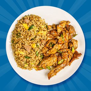 11 - Pollo Teriyaki al Sésamo con Arroz Chino