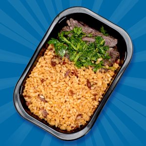 91 - Churrasco con Chimichurri con Arroz Mamposteado